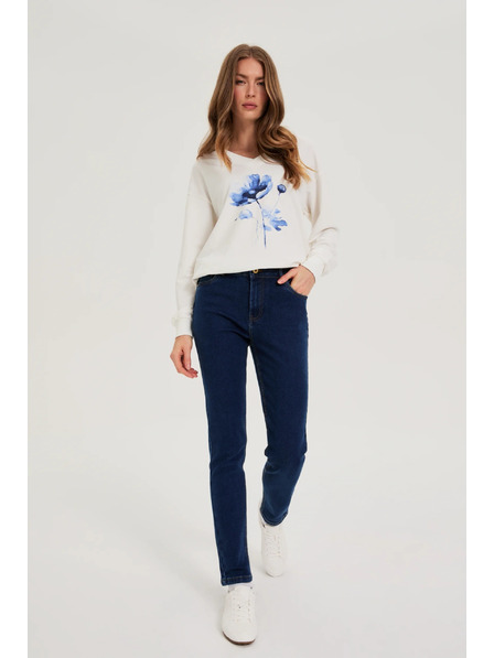 Moodo Sötétkék egyenes szárú farmer Moodo