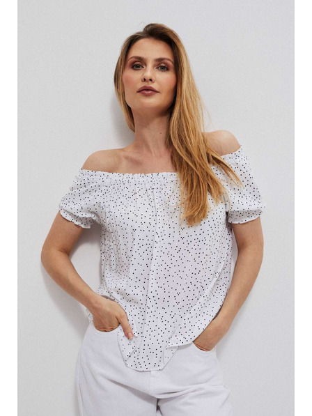 Moodo Fehér blúz spanyol stílusban Moodo