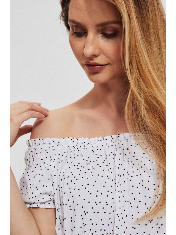 Moodo Fehér blúz spanyol stílusban Moodo