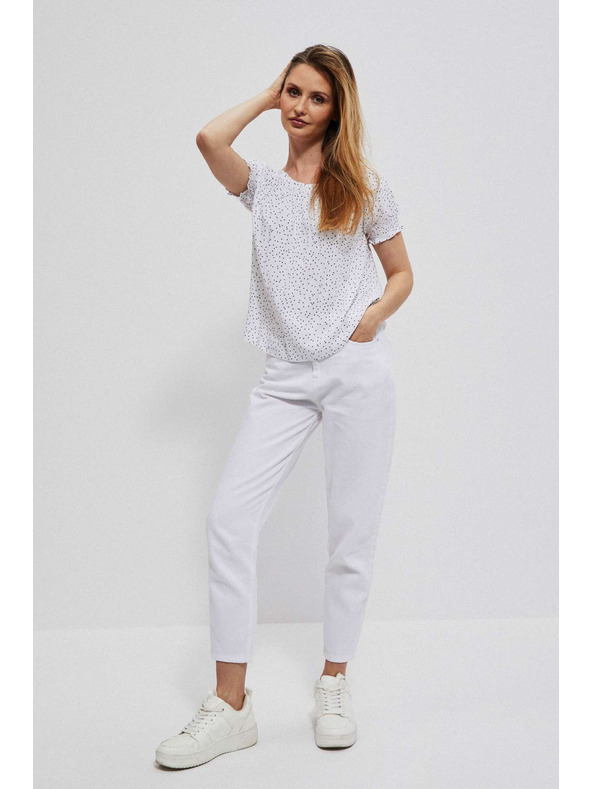 Moodo Fehér blúz spanyol stílusban Moodo