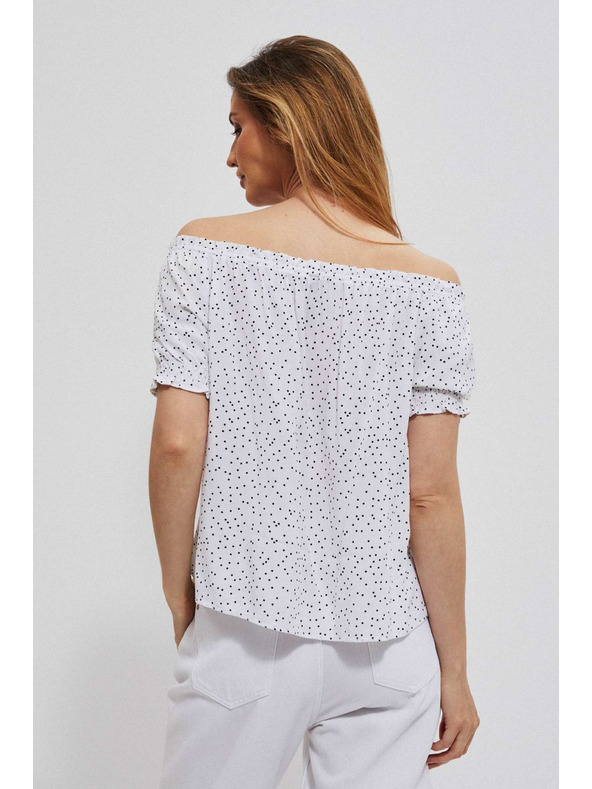 Moodo Fehér blúz spanyol stílusban Moodo