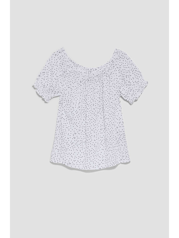 Moodo Fehér blúz spanyol stílusban Moodo