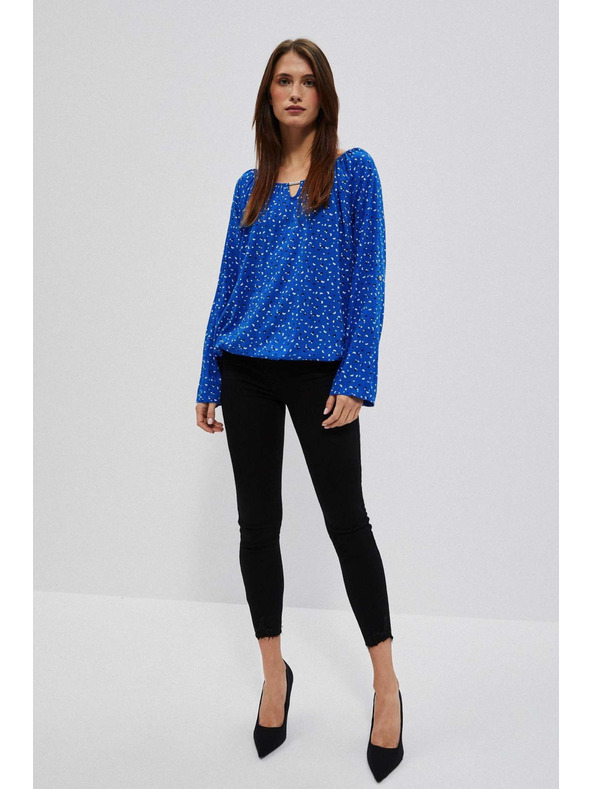 Moodo Kockás csónaknyakú ing kék Moodo