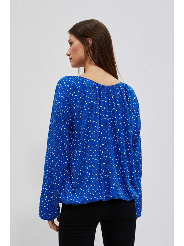 Moodo Kockás csónaknyakú ing kék Moodo