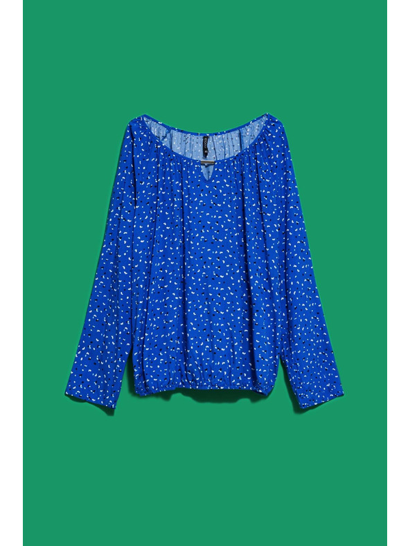 Moodo Kockás csónaknyakú ing kék Moodo