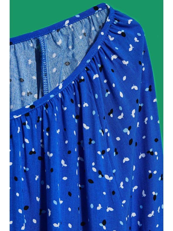 Moodo Kockás csónaknyakú ing kék Moodo