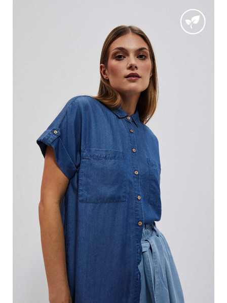 Moodo Sötétkék lyocell ing Moodo