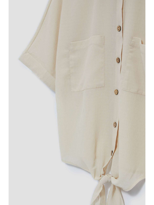 Moodo Blúz megkötővel és homok zsebével Moodo