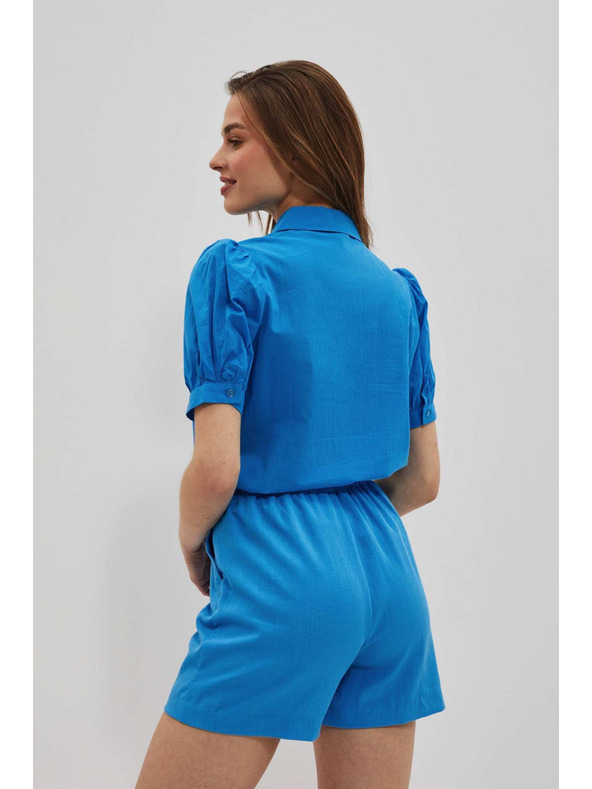 Moodo Azúrkék ing fodros ujjakkal Moodo