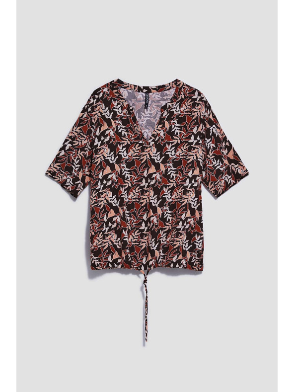 Moodo Sötétbarna blúz megkötővel Moodo