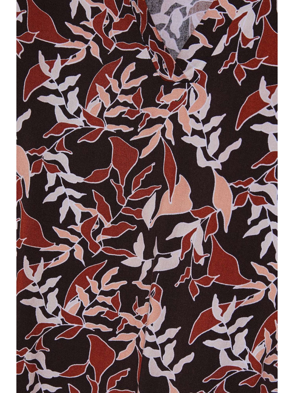 Moodo Sötétbarna blúz megkötővel Moodo