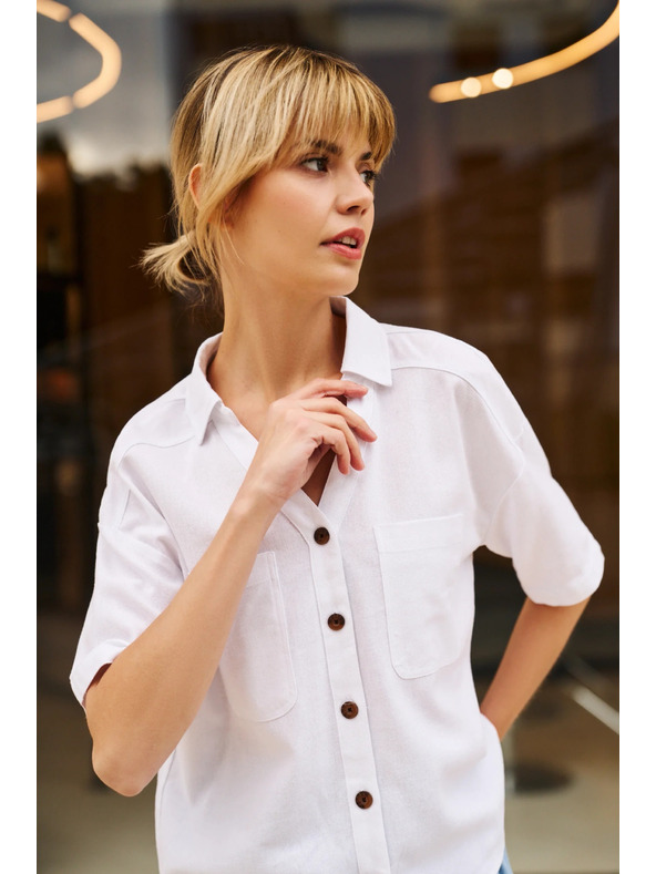 Moodo Fehér viszkóz-len ing Moodo