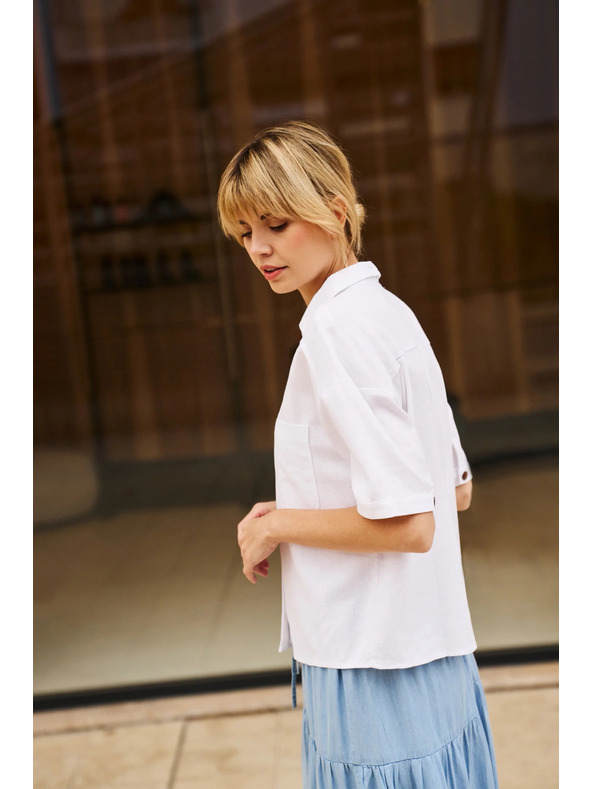 Moodo Fehér viszkóz-len ing Moodo