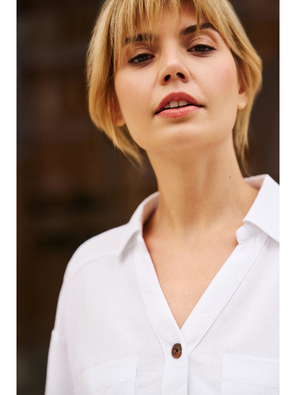 Moodo Fehér viszkóz-len ing Moodo