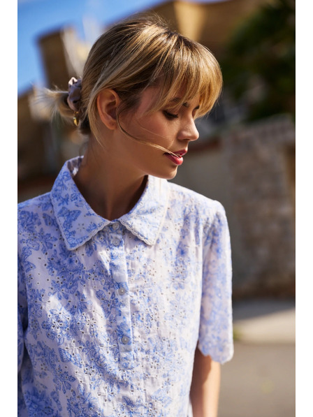 Moodo Fehér pamut blúz Moodo