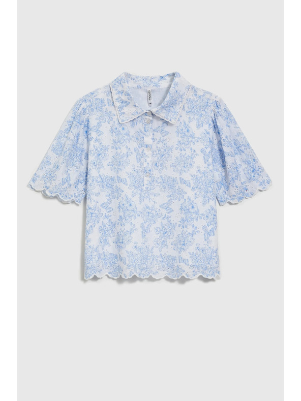 Moodo Fehér pamut blúz Moodo