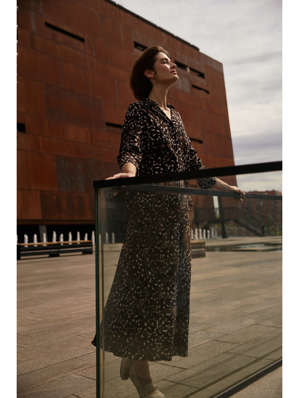 Moodo Barna viszkóz ing Moodo