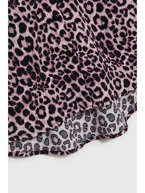 Moodo Rózsaszín leopárd mintás viszkóz ing Moodo