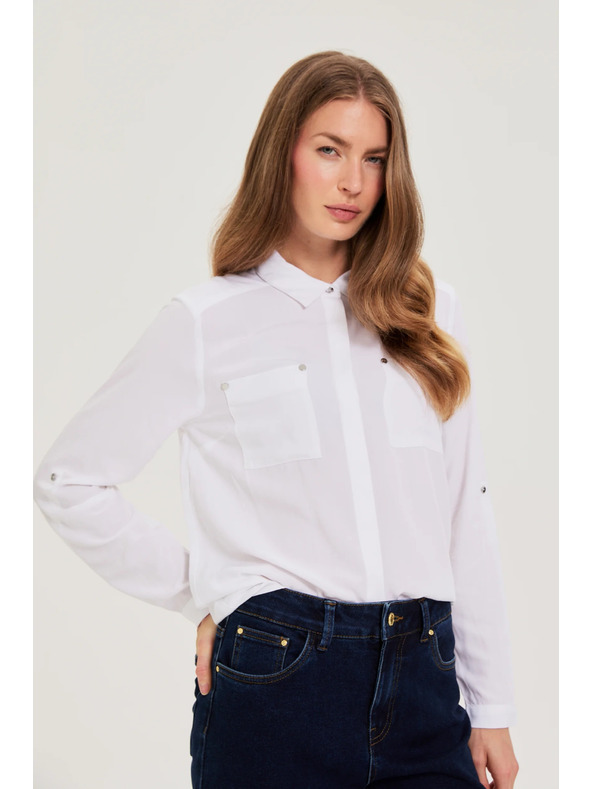 Moodo Fehér viszkóz ing Moodo