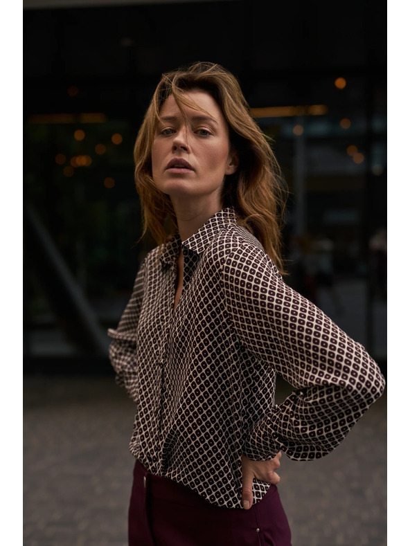 Moodo Mintás bordó ing Moodo