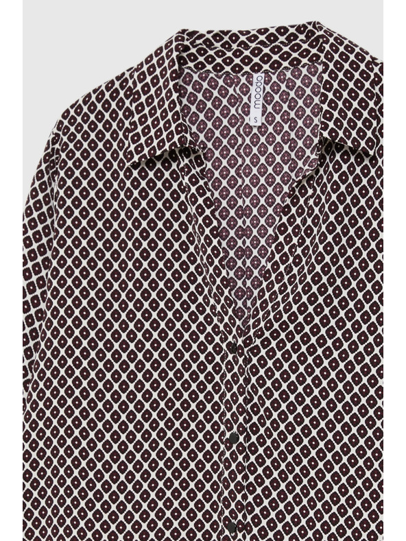 Moodo Mintás bordó ing Moodo