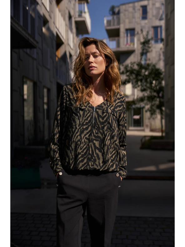 Moodo Olíva viszkóz ing Moodo