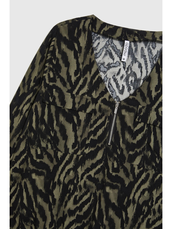 Moodo Olíva viszkóz ing Moodo