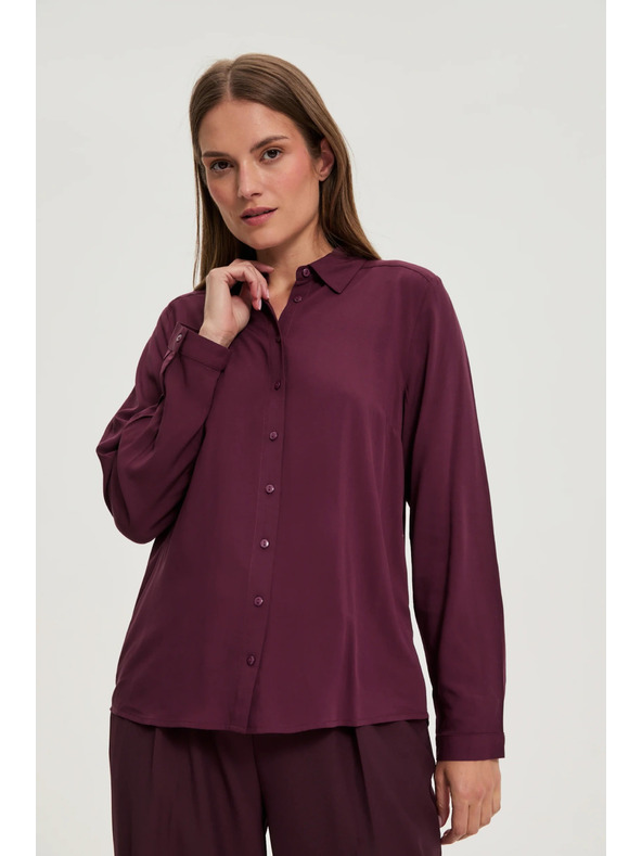 Moodo Bordó viszkóz ing Moodo