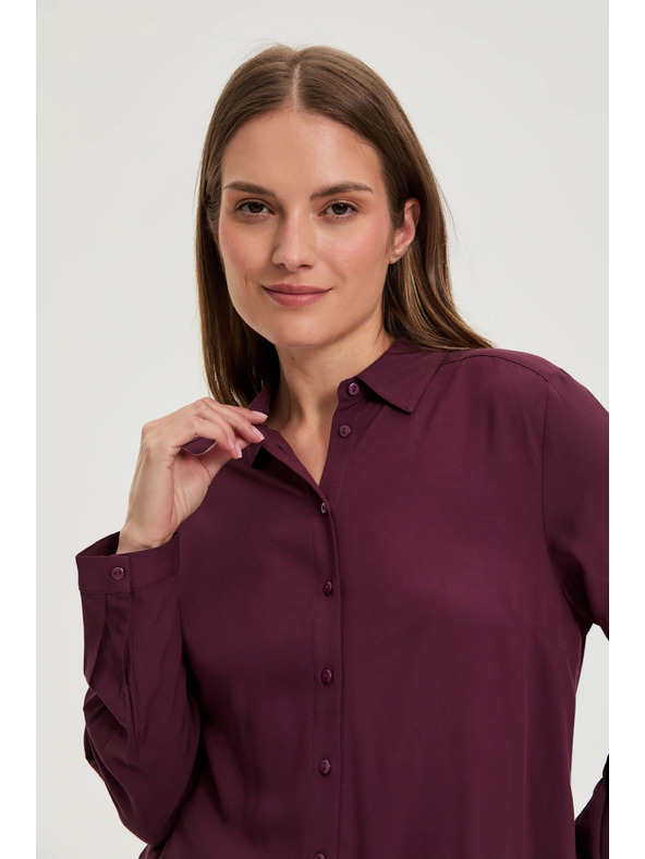 Moodo Bordó viszkóz ing Moodo