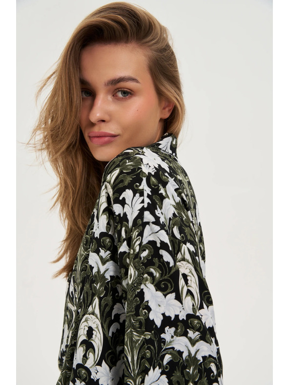 Moodo Sötét olíva viszkóz ing Moodo