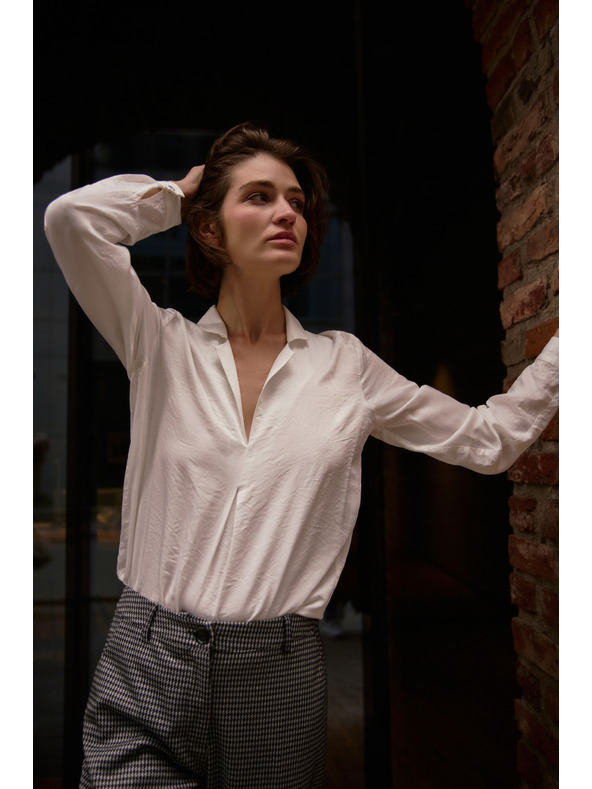 Moodo Sima viszkóz ing fehér Moodo