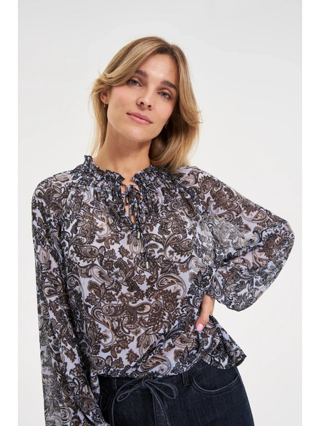 Moodo Kék Moodo ing nyakkivágással