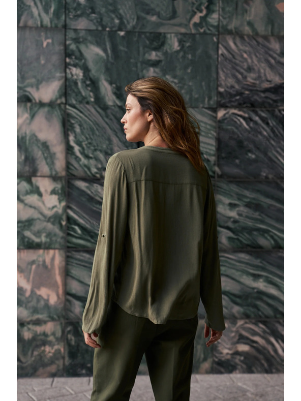 Moodo Olíva viszkóz ing Moodo