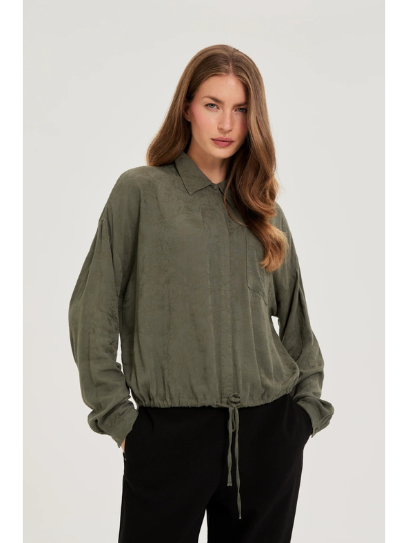 Moodo Olíva viszkóz ing Moodo