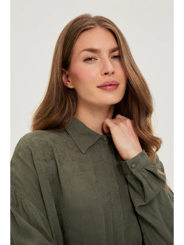 Moodo Olíva viszkóz ing Moodo