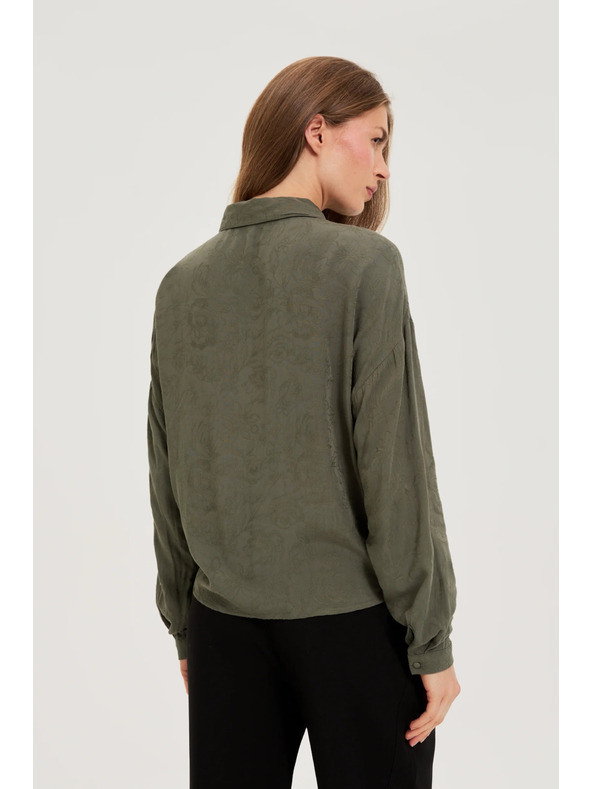 Moodo Olíva viszkóz ing Moodo