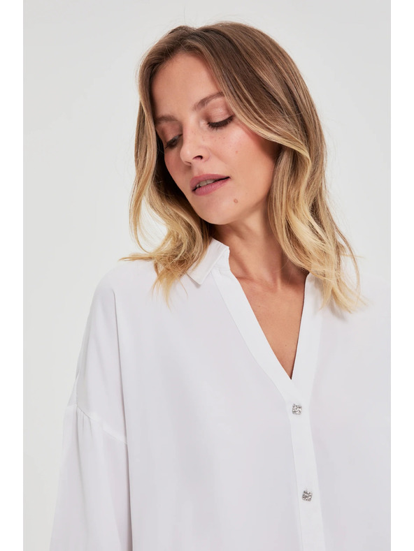 Moodo Fehér rövid ujjú ing Moodo