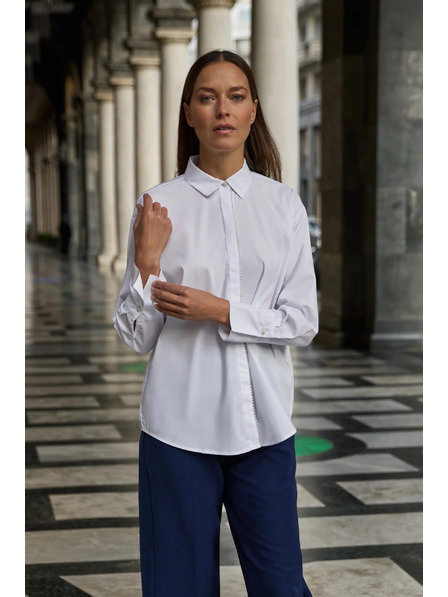 Moodo Fehér gyöngyökkel díszített ing Moodo