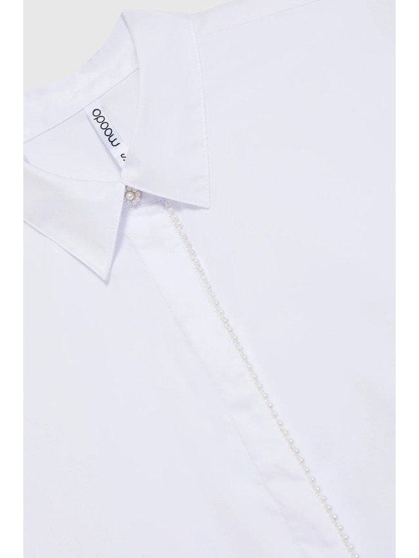 Moodo Fehér gyöngyökkel díszített ing Moodo