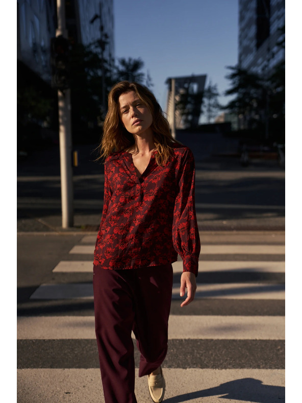 Moodo Bordó virágos ing Moodo