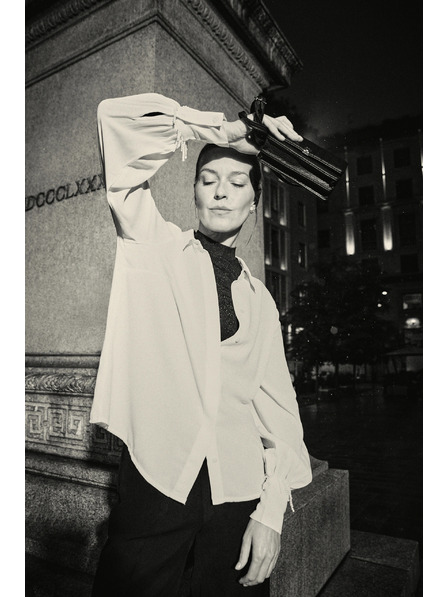 Moodo Fehér gyöngyös ujjú ing Moodo