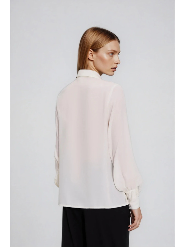 Moodo Fehér gyöngyös ujjú ing Moodo