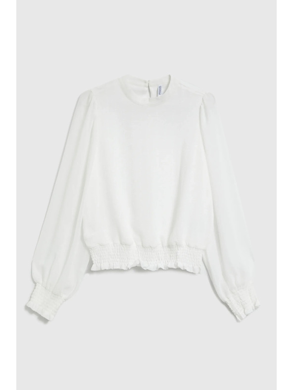 Moodo Fehér ráncolt ujjú ing Moodo