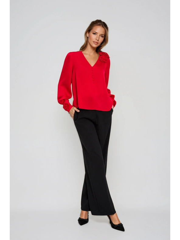 Moodo Piros rózsás blúz Moodo