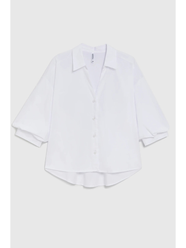 Moodo Fehér ráncolt ujjú ing Moodo