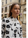 Moodo Fehér virágmintás viszkóz ing Moodo