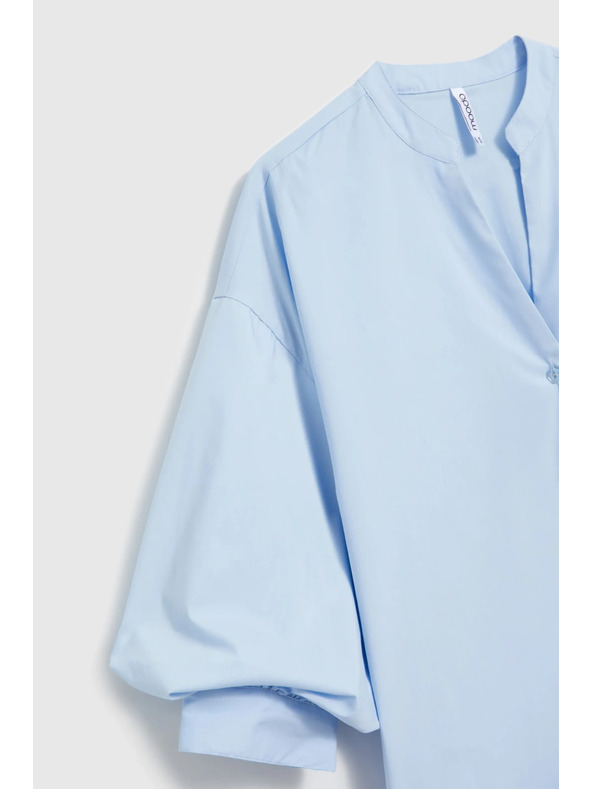 Moodo Világoskék ráncolt ujjú ing Moodo