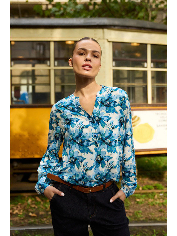 Moodo Mintás kék ing Moodo