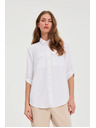 Moodo Fehér felhajtott ujjú blúz Moodo