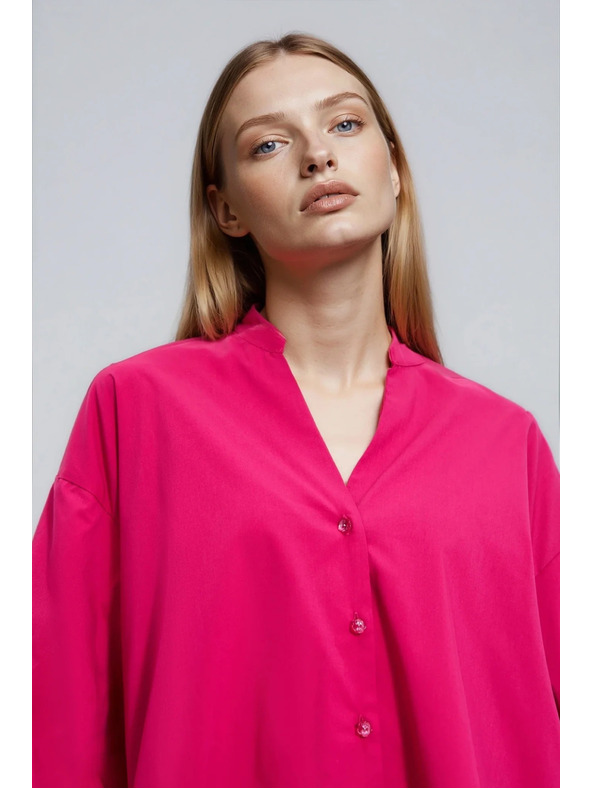 Moodo Fukszia ing ráncolt ujjakkal Moodo